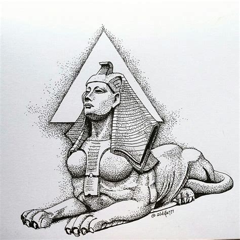 Sphinx #sphinx #egypt #practice #pointillism #dotwork #dotworking # ...