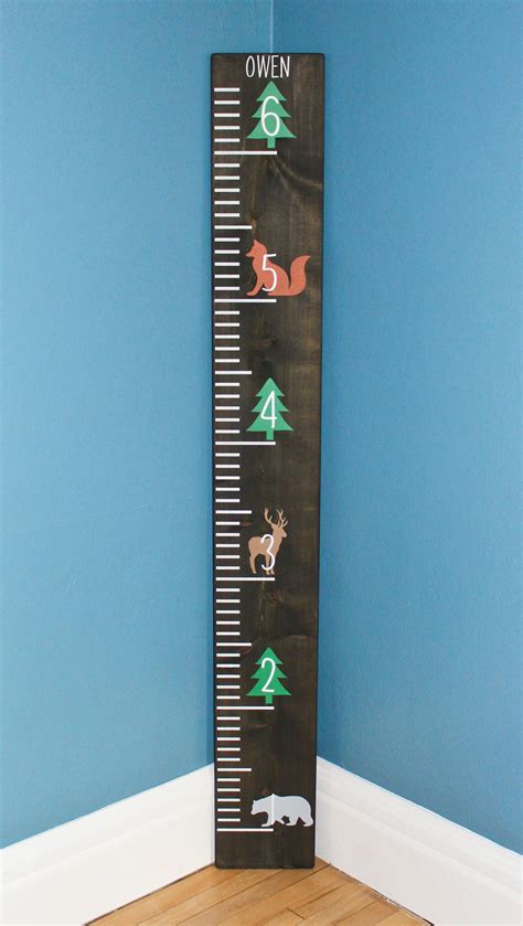 Wooden Growth Chart for Measuring Children|Height Board|Ruler|Baby ...