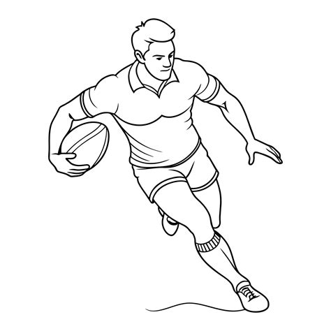 A rugby player Continuous line art drawing 39854869 Vector Art at Vecteezy