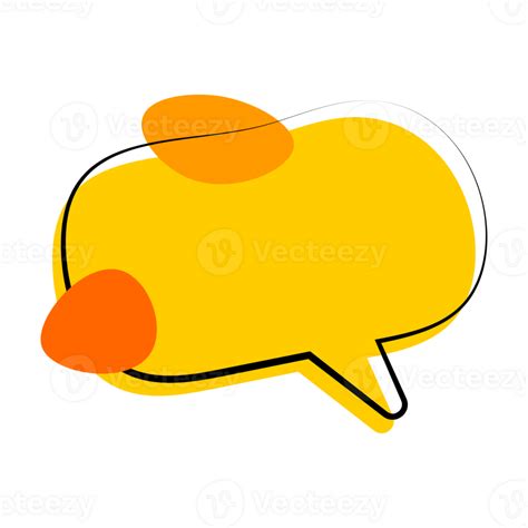 Yellow cartoon speech bubble 41485711 PNG