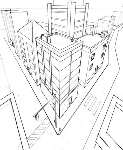 3 point perspective | 3 point perspective, Perspective sketch ...