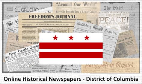 District of Columbia Online Historical Newspapers - Old Newspaper Research