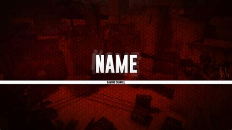 Free Red Gaming YouTube Banner Template | 5ergiveaways