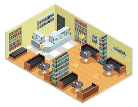 Library Isometric Illustration 483781 Vector Art at Vecteezy