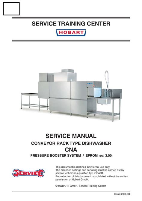 Hobart Dishwasher Service Manual for Models CNA