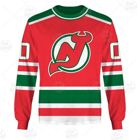 Personalized Vintage NHL New Jersey Devils Throwback Jersey Green ...