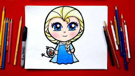 Elsa Drawing Easy : How to Draw Elsa From Frozen | Easy Cartoon ...