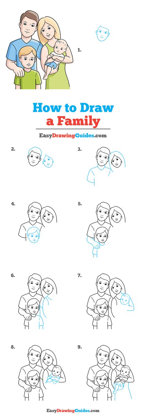 How to Draw a Family - Really Easy Drawing Tutorial