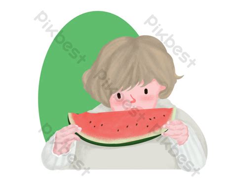 Kid Is Eating Watermelon PNG Images | PSD Free Download - Pikbest