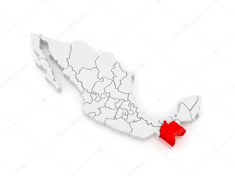 Map of Chiapas. Mexico. Stock Photo by ©Tatiana53 48813293