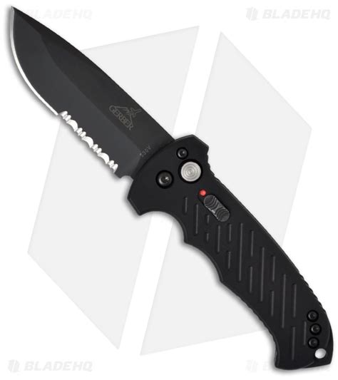 Gerber Auto 06 Automatic Knife S30V Drop Point (3.7" Black Serr) 0377 ...