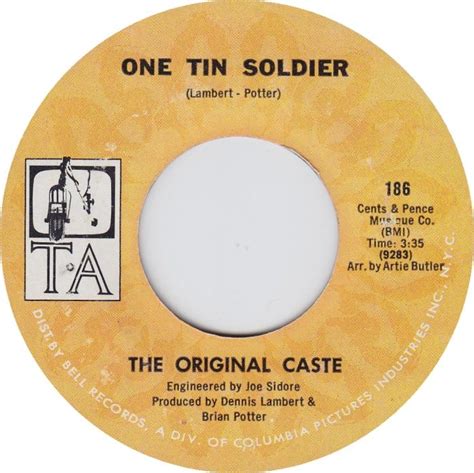 One Tin Soldier - The Original Caste (1969) | Music memories, Music book, Childhood memories