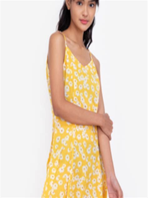 Buy ZALORA BASICS Yellow & White Floral Mini Dress - Dresses for Women ...