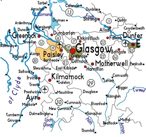 Map of Renfrew Shire City Area