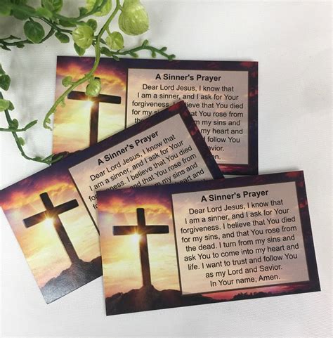 A Sinner's Prayer Scripture Cards Salvation Bible - Etsy