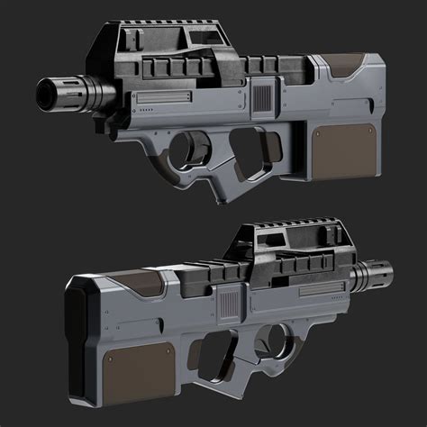 P90 submachine gun | 3D Modern models | BlenderKit