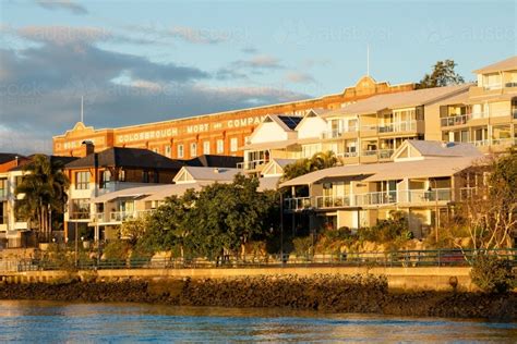 Image of Apartments along the Brisbane River in Teneriffe - Austockphoto