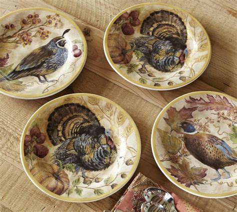 Fresco Turkey Plates, Set of 4 | Pottery Barn | Pottery barn ...