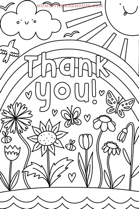 Thank You Colouring Pages | Colouring pages, Coloring pages, Coloring sheets for kids