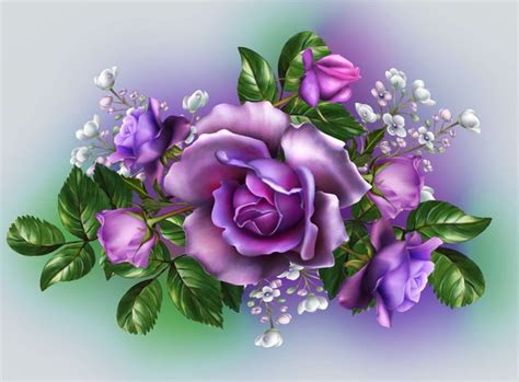 Bouquet of purple roses - Puzzle Factory