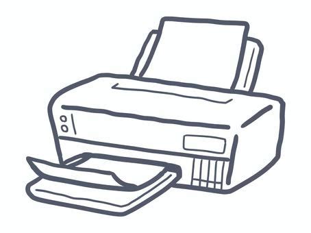 Free Vectors | Printer line drawing