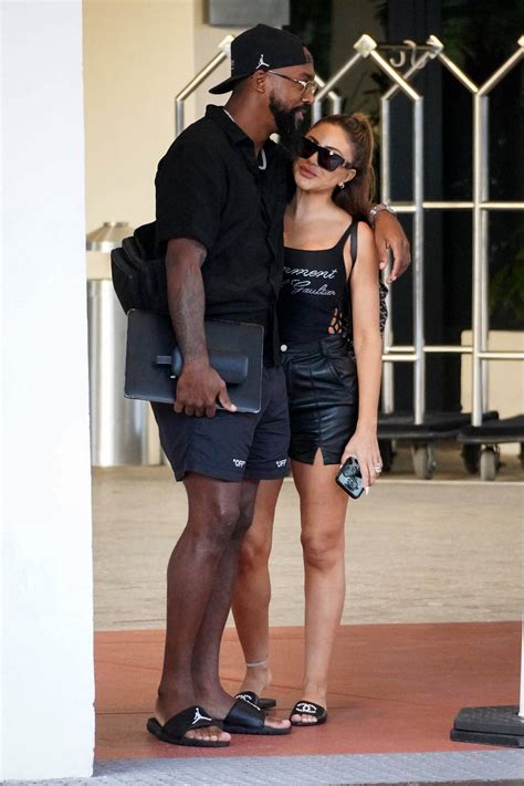 Larsa Pippen and Marcus Jordan pack on some PDA while out in Miami Beach, Florida