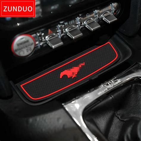 ZUNDUO Gate slot pad For Ford Mustang 2015 2016 2017 2018 2019 6th Gen ...