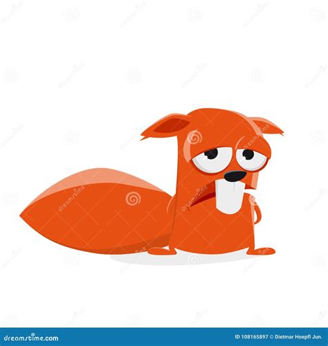 Sad squirrel clipart stock vector. Illustration of animal - 108165897