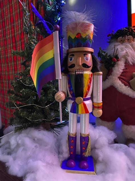 Pride Gift Nutcracker Soldier in Rainbow Colors — Nutcracker Ballet Gifts