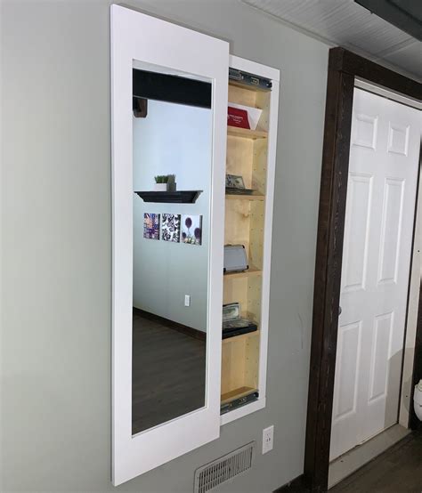 MIRROR SAFE Hidden Storage Mirror, In-wall Gun Safe, Concealment Cabinet Rifle Pistol Shotgun ...