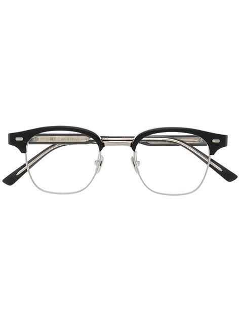 Gentle Monster Roke 01 Square-frame Glasses In Black & Silver | ModeSens