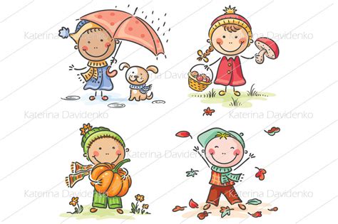 Set of kids seasonal activities By Optimistic Kids Art | TheHungryJPEG