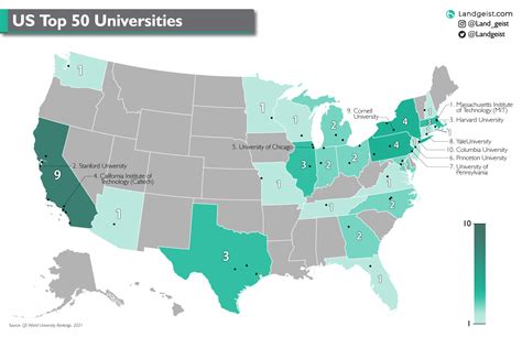 US Top 50 Universities – Landgeist