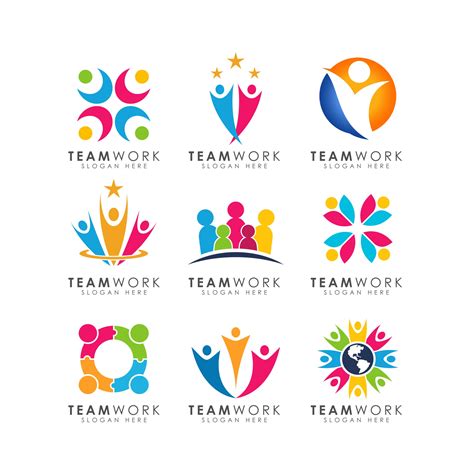 teamwork logo design vector 2526061 Vector Art at Vecteezy