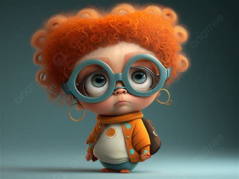 Curly Hair Girl Cute Cartoon Background, Girl With Curly Hair, Cute Cartoon, Curly Hair ...