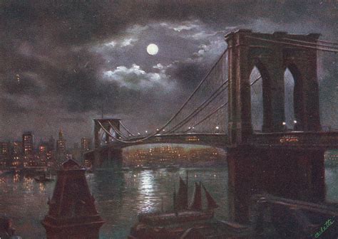 Brooklyn History and Culture Blog: 1907 Brooklyn Bridge Night View Postcard