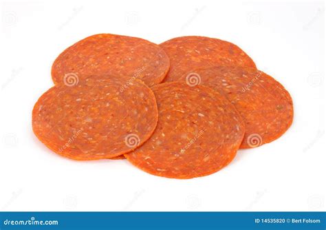 Pepperoni slices stock photo. Image of group, delicious - 14535820