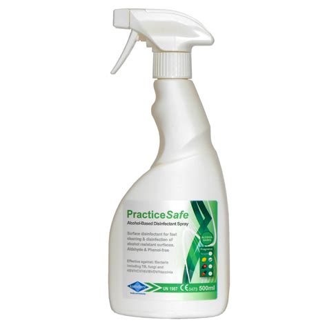 PracticeSafe Alcohol Based Surface Disinfectant & Cleaner (500ml ...