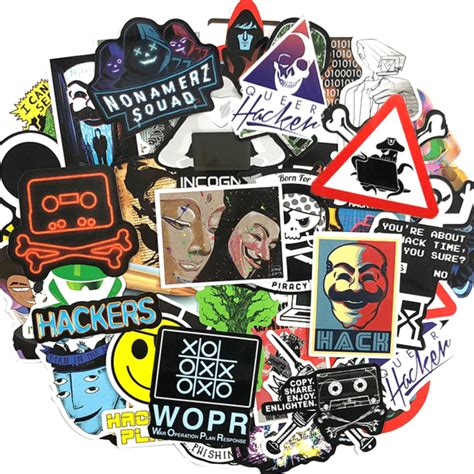 50 Pcs Stickers $7 — Hacker Geek Stickers – Wally Pals