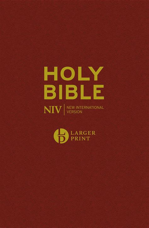 NIV Larger Print Burgundy Hardback Bible by New International Version - Books - Hachette Australia