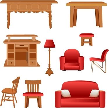 A variety of furniture clip art Free vector in Encapsulated PostScript ...