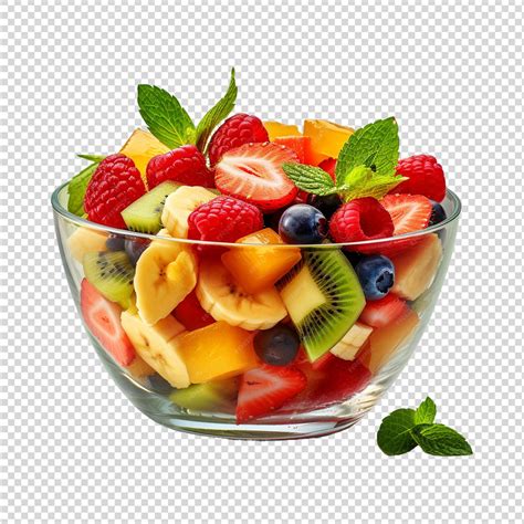 Premium PSD | Tasty mix fruit salad isolated on transparent white ...