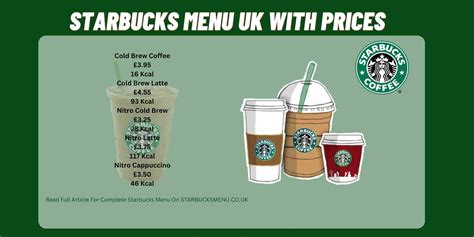 Starbucks Menu UK | Starbucks Coffee Prices 2024 ️