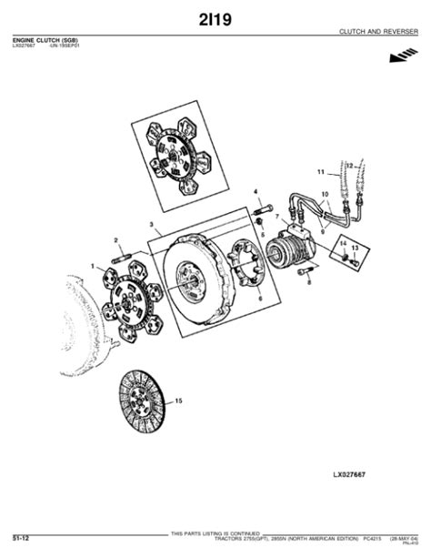 John Deere 2755, 2855N Tractors Parts Catalog Manual - PC4215