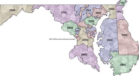 Maryland Zip Code Map Printable