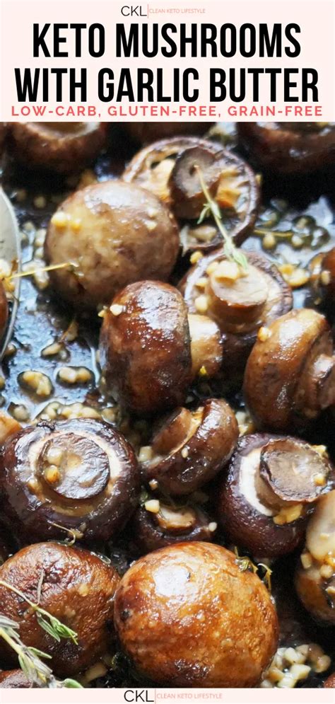 Keto Mushrooms with Garlic Butter - Clean Keto Lifestyle | Recipe | Keto mushrooms, Stuffed ...