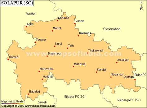 Solapur Parliamentary Constituency Map, Election Results and Winning MP