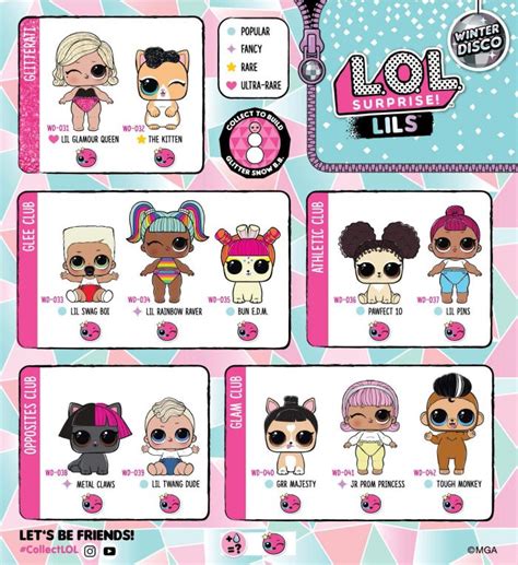 LOL Surprise Glitter Globe Lils Collector Guide List Checklist Insert ...