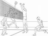 Volleyball coloring page  ColouringPages sketch template