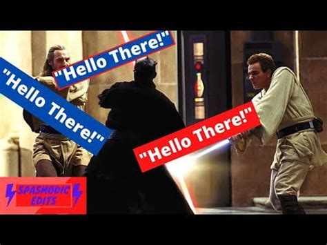 Duel of the fates fight but every lightsaber sound is "Hello There!" : starwarsedits